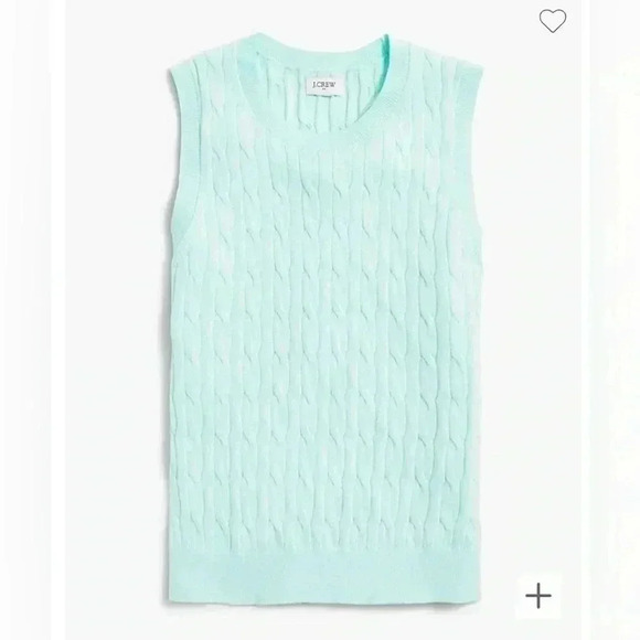 J Crew factory Cable sweater shell Size Large Blue - Size L - NWT - Picture 1 of 3